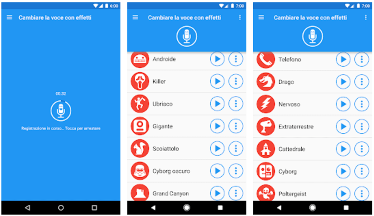 Cambiare la voce con effetti, il distorsore vocale Android